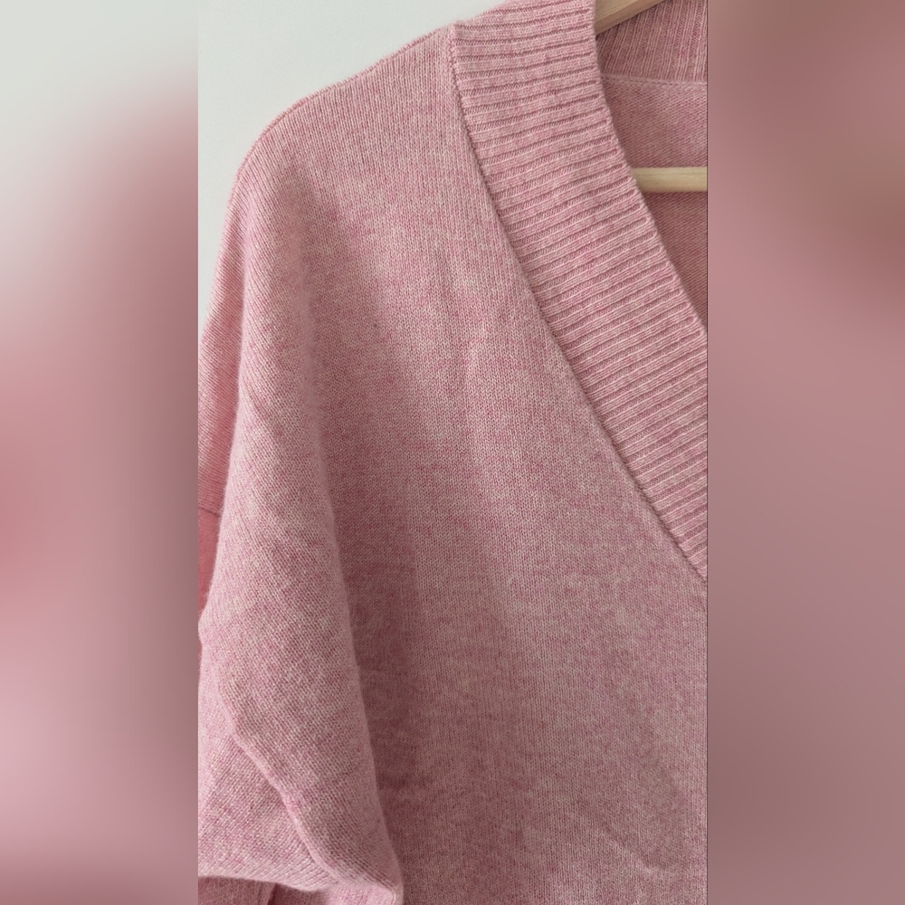 Woolovers Cashmere & Merino Wool Tunic Sweater Light Pink Large Large (US 12/14) - Picture 4 of 13